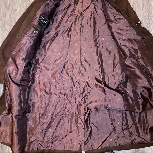 Vintage Brown Genuine Leather Suede Oversized Western Coat- Academia Boho Retro - Picture 12 of 15